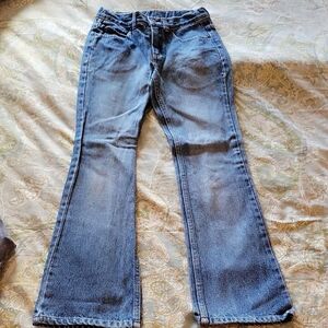 LANDS END ADJUSTABLE WAIST BOOTCUT JEANS